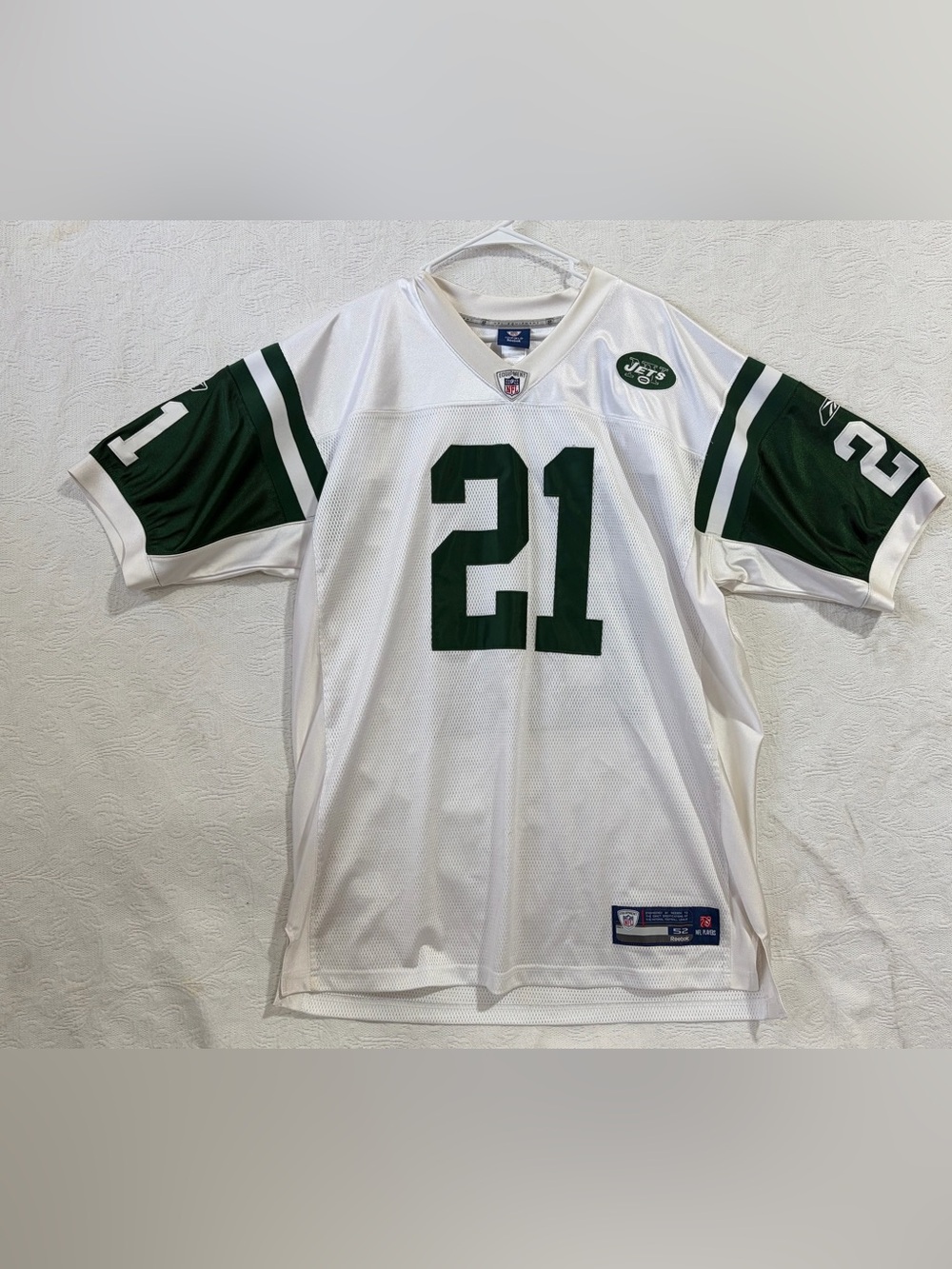 *100% Authentic* Mens Reebok Size 52 LADANIAN TOMLINSON Jets NFL Football Jersey